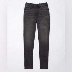 American Eagle Black Stretch Curvy Mom Jeans